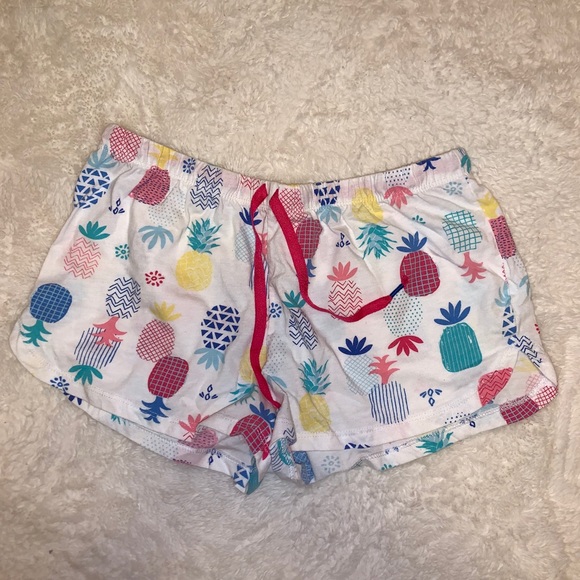 Pineapple Printed Pajama Shorts - Picture 1 of 2
